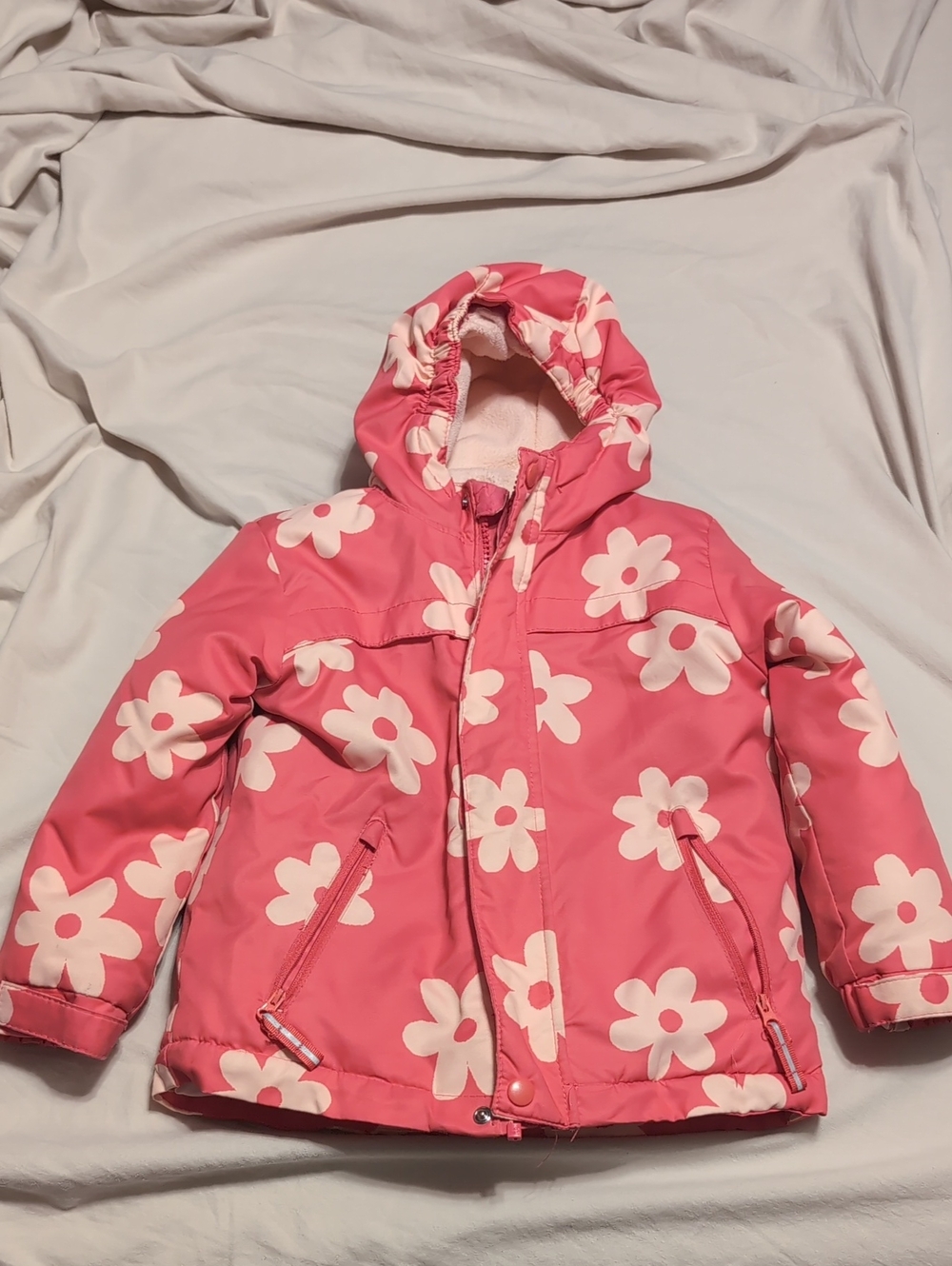 Cat & Jack Pink Floral Winter Coat